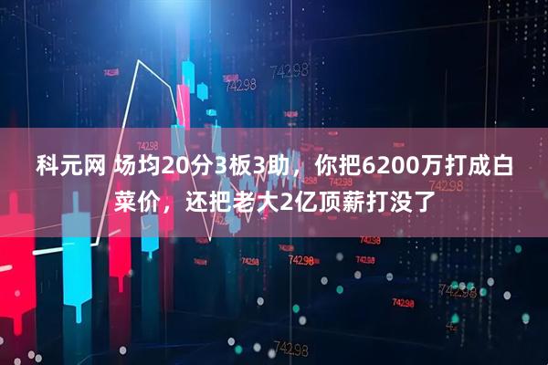 科元网 场均20分3板3助，你把6200万打成白菜价，还把老大2亿顶薪打没了