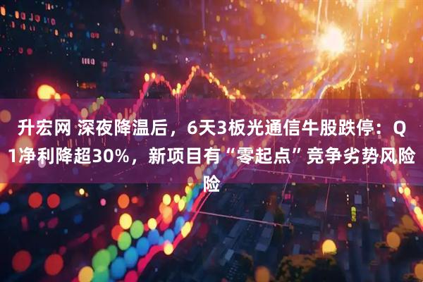 升宏网 深夜降温后，6天3板光通信牛股跌停：Q1净利降超30%，新项目有“零起点”竞争劣势风险